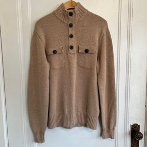 Men's LEVI'S Mock Neck Pullover Sweater Beige/Tan Size Large